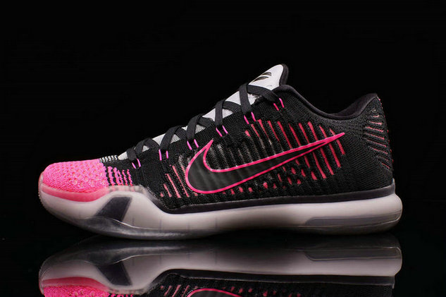 Nike Kobe 10 Elite Low Black Black Wolf Grey Pink Flash
